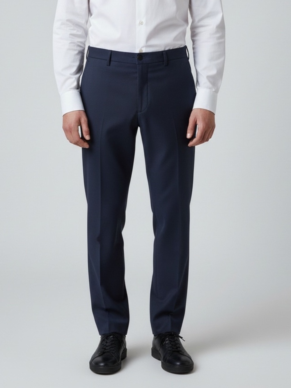 Perry Ellis Portfolio Slim Fit Navy Dress Pants Slacks 36